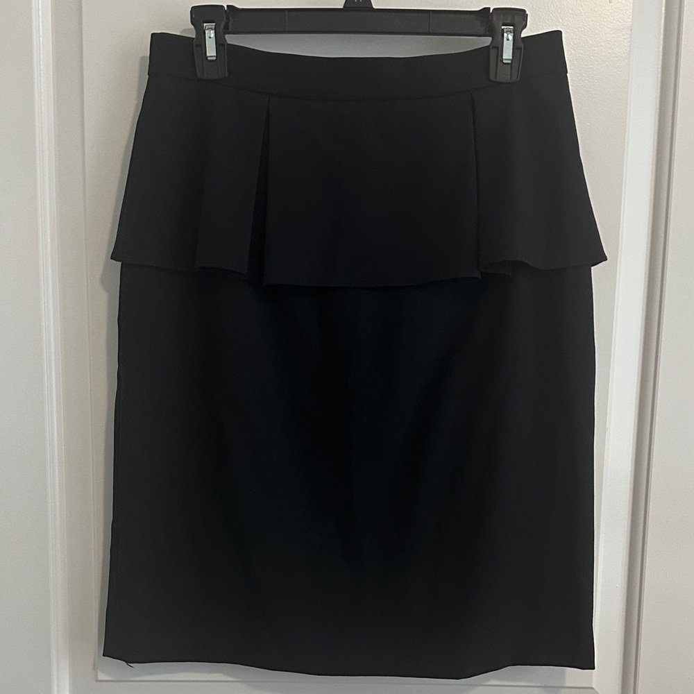 TAHARI Black Peplum Pencil Skirt